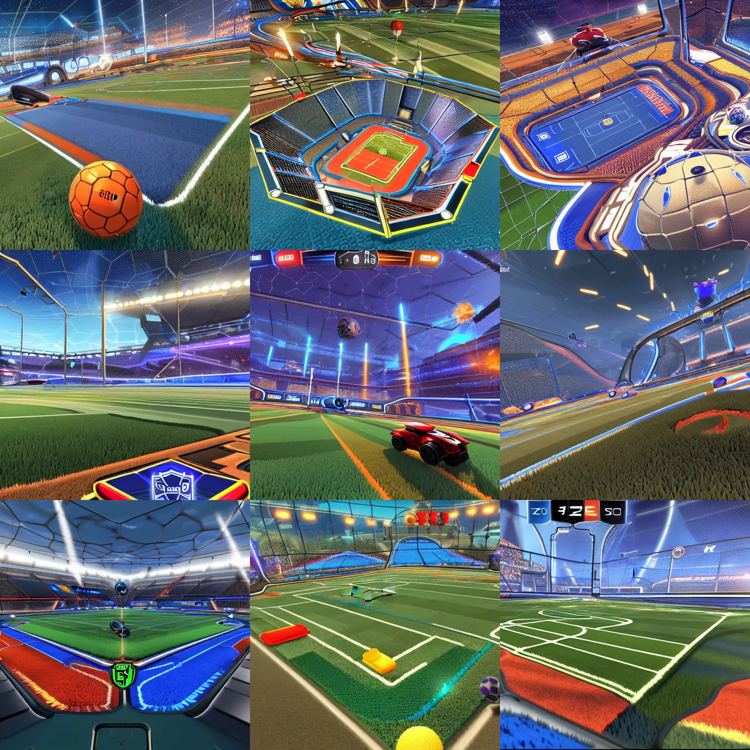 Prompt: rocket league stadium but it's in venice, flooded gaming, 4 k, detailed