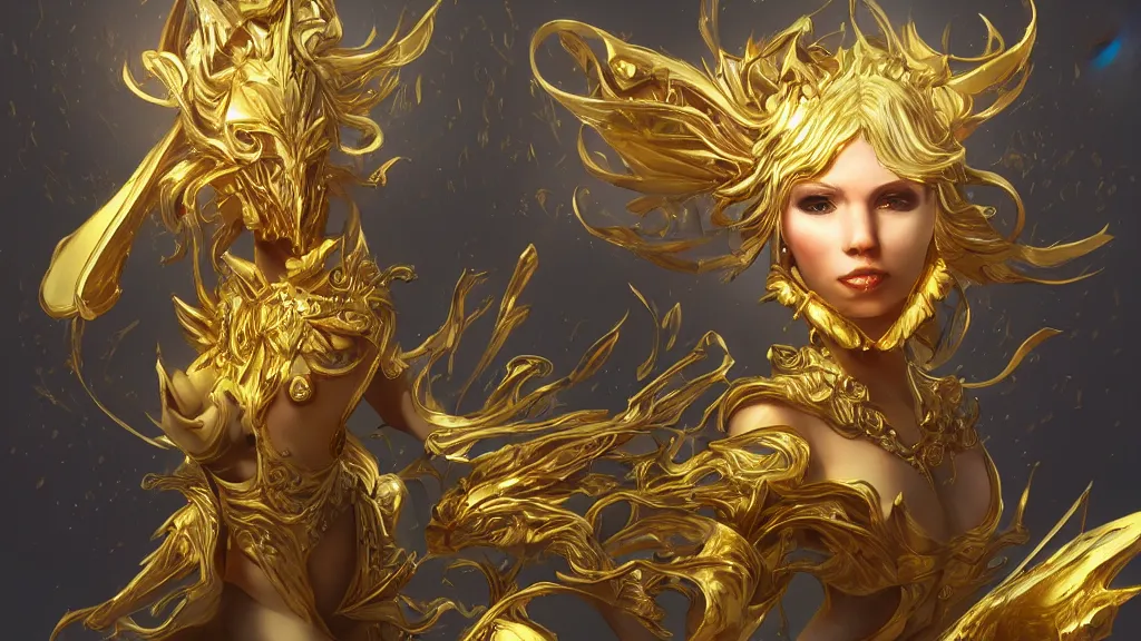 Prompt: gold, fantasy artwork, award winning, very very very very very very very beautiful, artstation