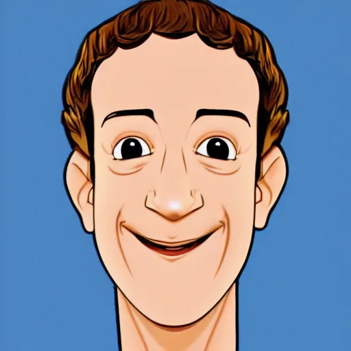 Image similar to Mark Zuckerberg as a cartoon Disney character, highly detailed, high quality, HD, 4k, 8k, Canon 300mm, professional photographer, 40mp, lifelike, top-rated, award winning, realistic, sharp, no blur, edited, corrected, trending