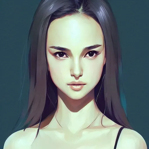 Image similar to a beautiful young japanese natalie portman alluring instagram model in crop top, by guweiz and wlop and ilya kuvshinov and artgerm, symmetrical eyes, aesthetic, gorgeous, stunning, alluring, attractive, artstation, deviantart, pinterest, digital art