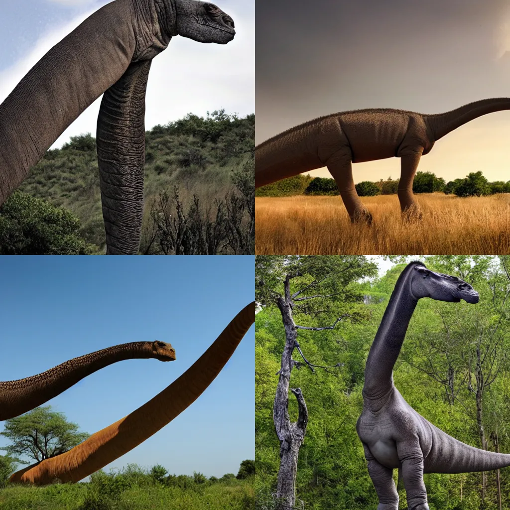 Prompt: Brachiosaurus, National Geographic