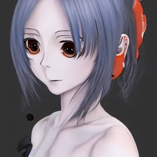 Image similar to beautiful anime manga full body portrait of a human like girl android with artificial pale skin and fox ears, high quality, highly detailed, 4 k, drawn by wwpgi, trending on artstation, digital art, rendered in unity 3 d