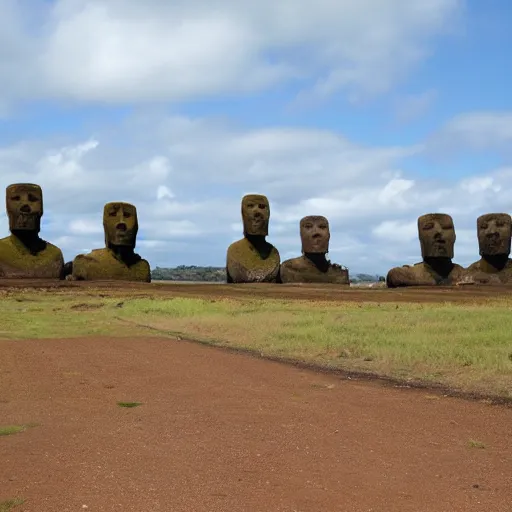 Prompt: moai nwa