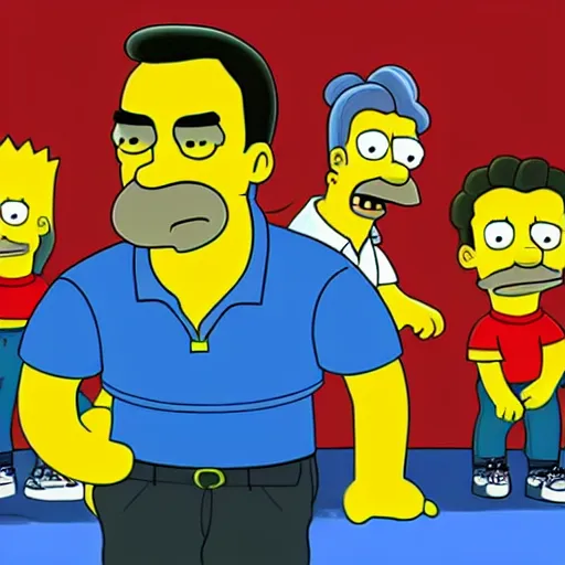 Prompt: xavi hernandez in the simpsons