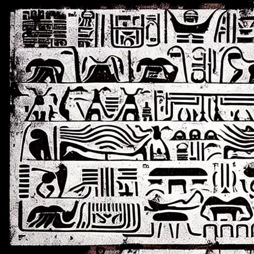 Image similar to alien hieroglyphs