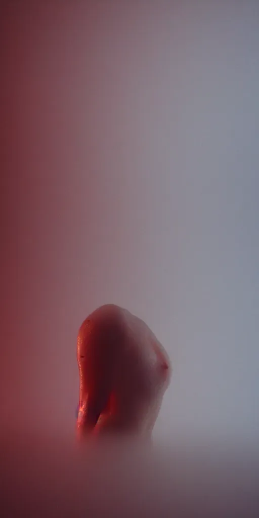 Prompt: a blurry closeup picture, flesh and desire, dripping wet, no face, macro photography, long exposure photograph, surrealism, anamorphic bokeh, cozy, soft light, cyan and orange, caustic, atmospheric fog, octane render, cinematic