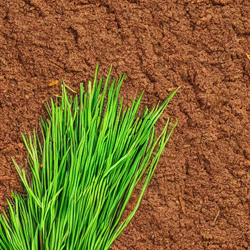 Prompt: dirt with grass on top texture