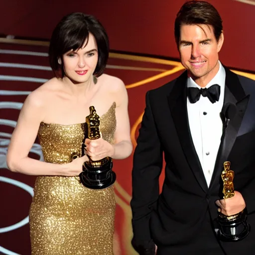 Prompt: tom cruise winning an Oscar