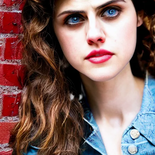 Prompt: closeup portrait of alexandra daddario in a smoky new york back street, photograph, natural light, detailed face, magazine, press, photo, Steve McCurry, David Lazar, CANON Eos C300, ƒ5.6, 50mm