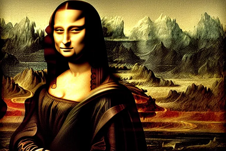 Image similar to darth vader!!! as!!!! mona lisa!!!