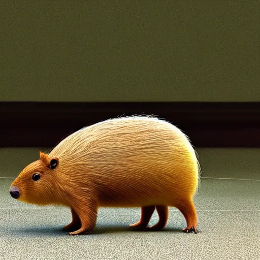 Image similar to pixar style capybara