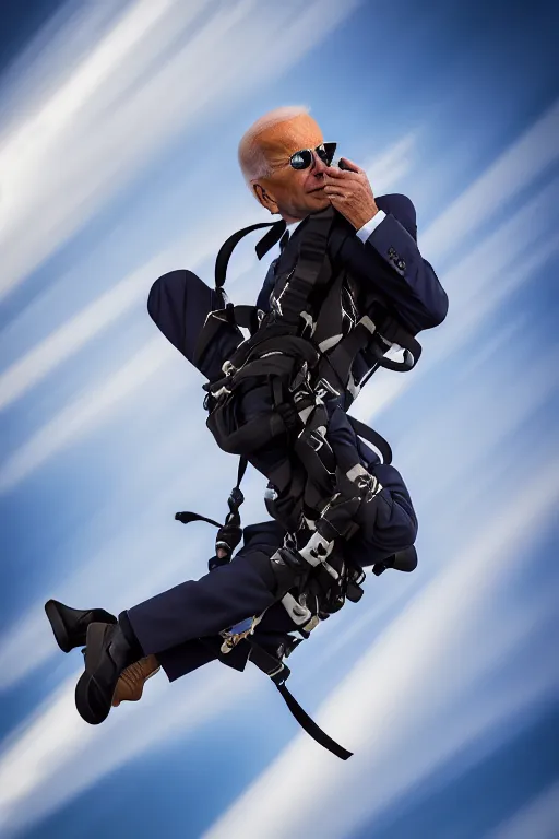 Prompt: joe biden flying with jet pack, high resolution, photorealistic, cinematic, smooth, 4 k, aesthetic lighting, baroque object, sharp focus, hyperdetailed, featured face details, tumblr trending, with small object details, professional photography work and winning pullitzer winning photo by : canon eos 5 d mark iv, by karah mew and adnan abidi and jodie bateman