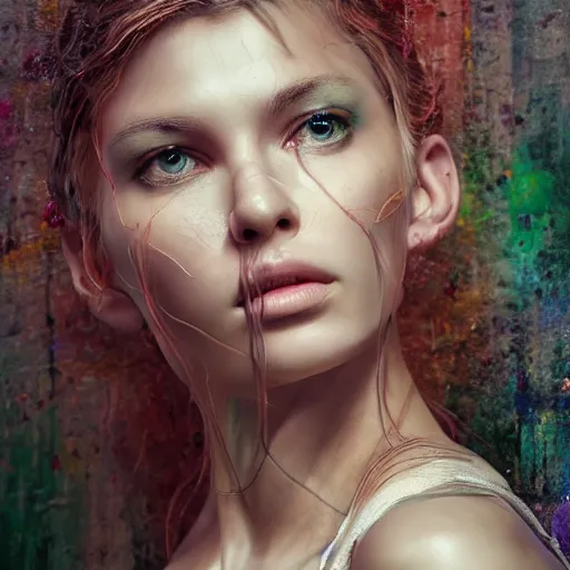 Image similar to full body pose, hyperrealistic mixed media painting of beautifully stunning woman, dim volumetric lighting, 8 k, octane beautifully detailed render, extremely hyper detailed, intricate, epic composition, cinematic lighting, masterpiece, trending on artstation, very very detailed, masterpiece, stunning, hdr, smooth, sharp focus, high resolution, award, winning photo, dslr, 5 0 mm