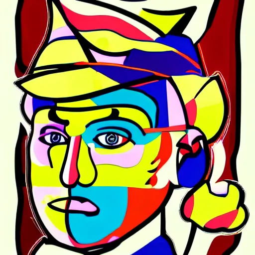 Image similar to amazing handsome male, pop art cartoon style, portait, cartton network