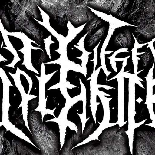 Image similar to black metal band font, unreadable, looks like varicose veins, symmetrical