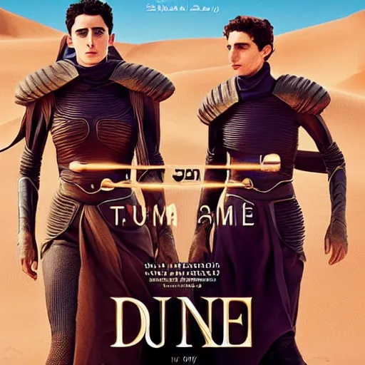Prompt: Dune Characters Poster in Arabic, Timothée Chalamet is Paul, تيموثي شالاميت هو بول, cinematic HDRI 8K