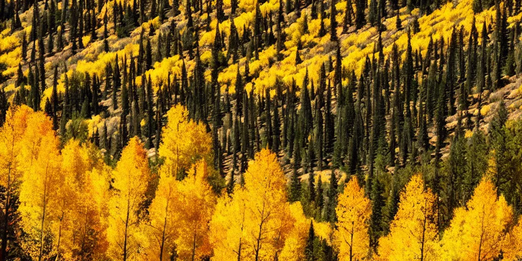 Prompt: colorado mountains in autumn