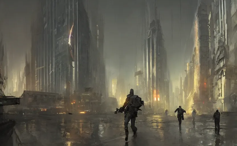 Image similar to city 1 7, half life 2 game, concept art by greg rutkowski, trending on artstation, 8 k