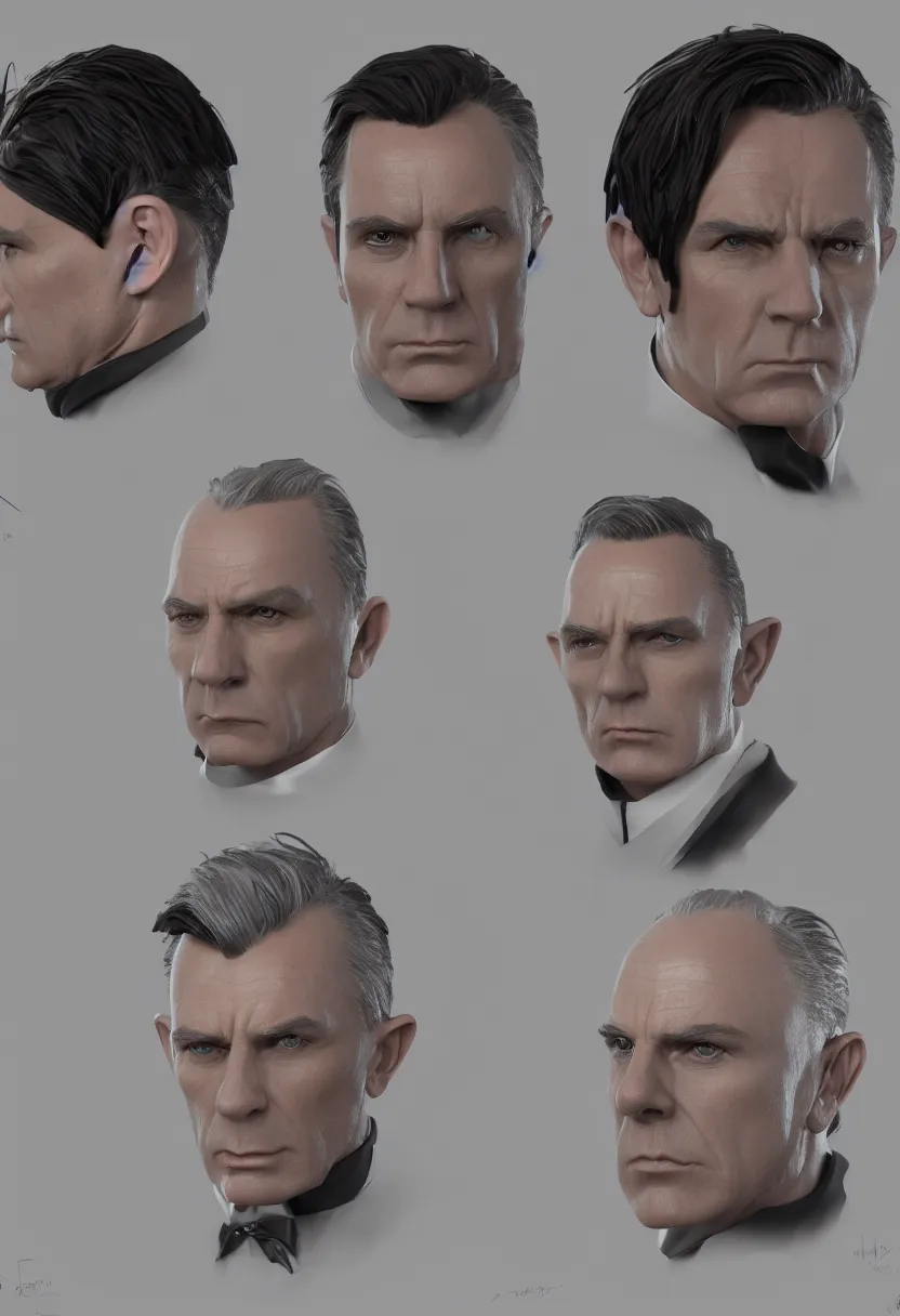 Image similar to character portrait new james bond villain, trending on artstation, cgsociety