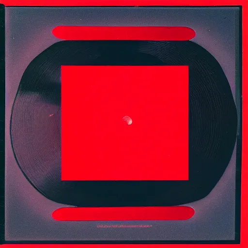 Image similar to close photograph of a cd cover with a small red rectangle on its side