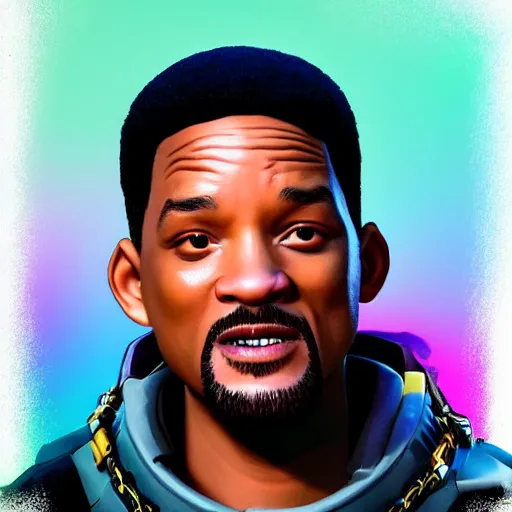 Prompt: will smith in fortnite, fortnite art style