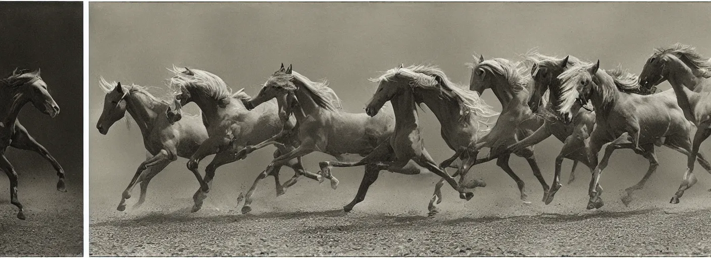 Image similar to horse running by muybridge, chronophotography