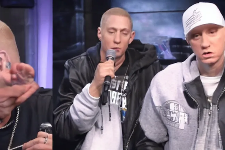 Image similar to eminem and grandmother rap battle