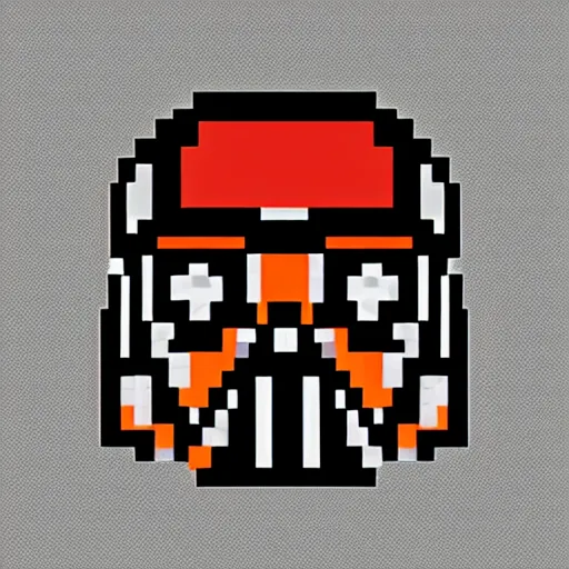 Image similar to darth vader helmet pixel art