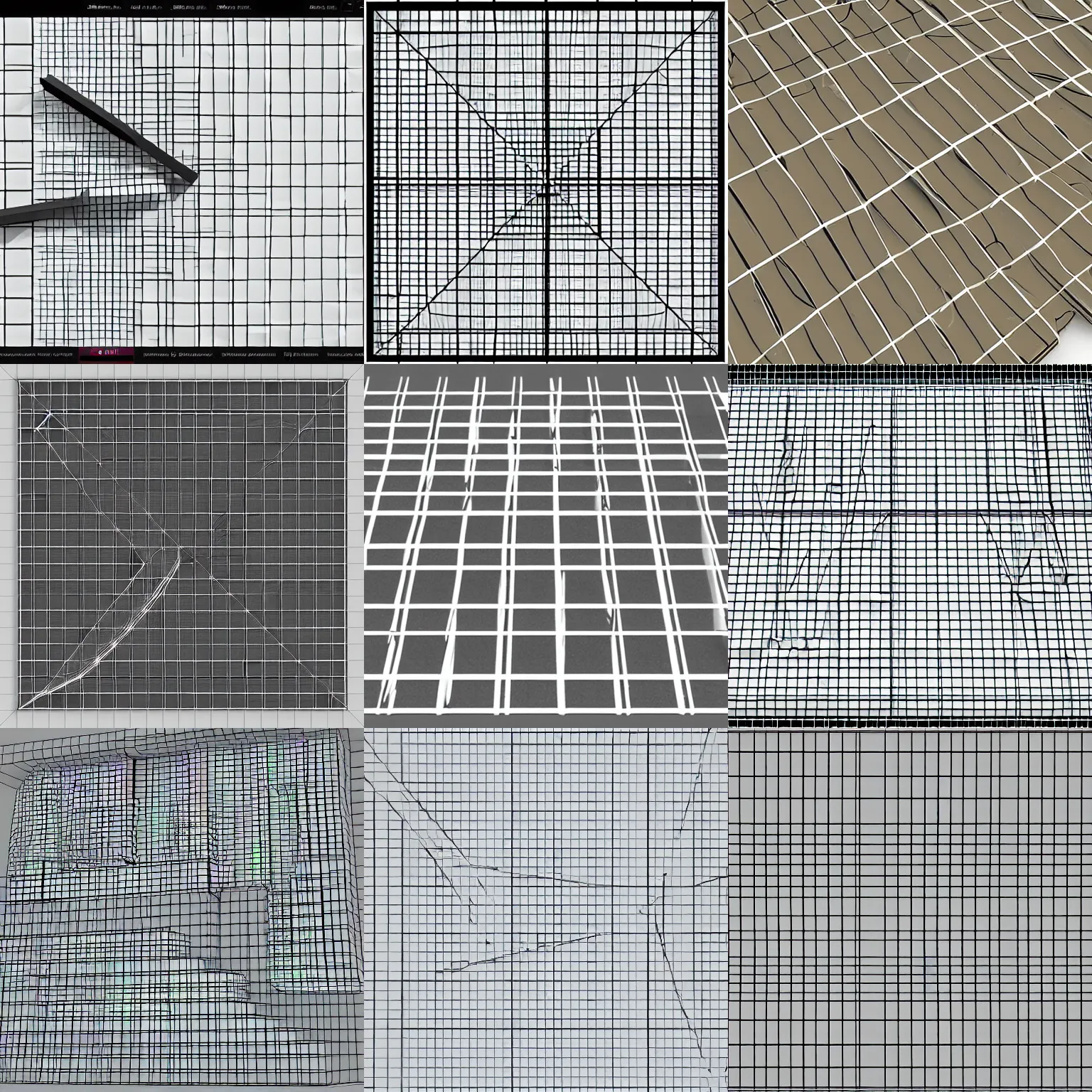 Prompt: a 3 d grid with axes