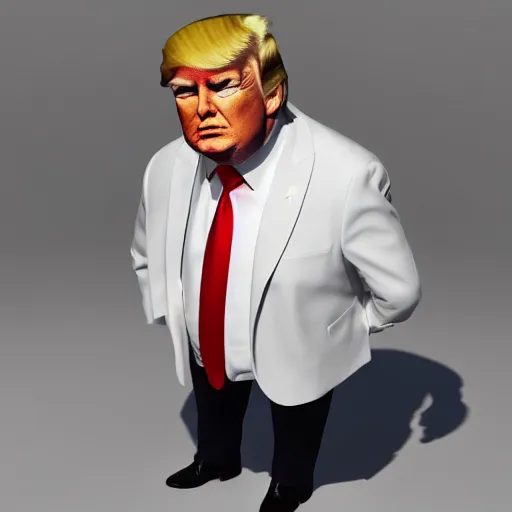 Image similar to donald trump portrait in the style of animal planet character render blender octane cinema 4 d