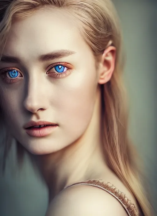 Image similar to a gorgeous norwegian female photo, professionally retouched, soft lighting, realistic, smooth face, full body shot, torso, dress, perfect eyes, sharp focus on eyes, 8 k, high definition, insanely detailed, intricate, elegant, art by jason chan