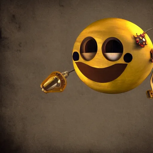 Prompt: steampunk pacman, realistic octane render, high detail