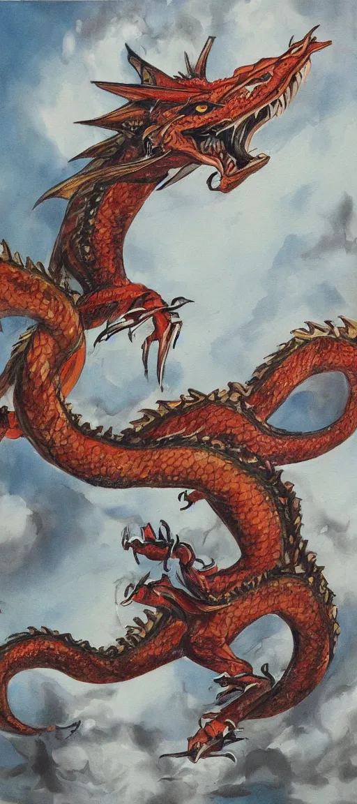 Image similar to painting of a dragon