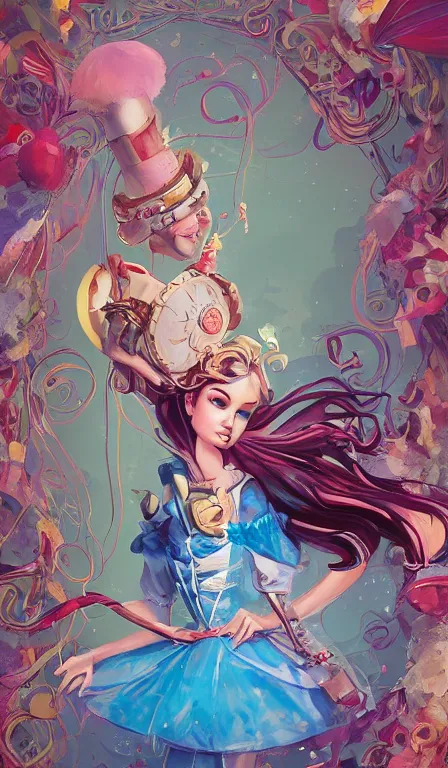 Image similar to illustration of alice from alice in wonder land, portrait, sharp focus, digital art, concept art, dynamic lighting, by emylie boivin, anna dittmann, mark arian, marc davis, and sandra chevrier