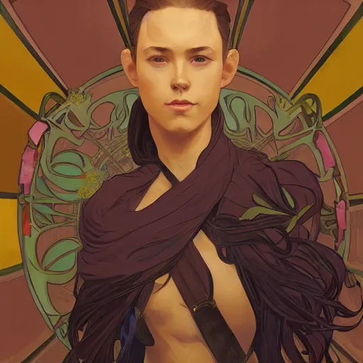 Image similar to humiliated man kneeling before a proud queen, yellow eyes, highly detailed, digital painting, artstation, smooth, sharp focus, illustration, art by artgerm and alphonse mucha, high definition digital art, in the style of ilya kuvshinov and Ross tran