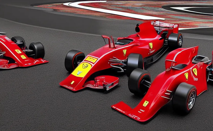 Image similar to “A 2025 Ferrari Formula One Concept, studio lighting, HYPER REALISTIC VFX SIMULATION, 8K”