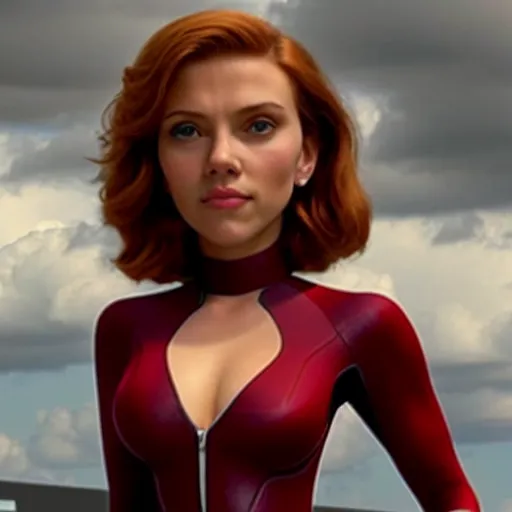 Image similar to Scarlett Johansson is Elastigirl, live action!