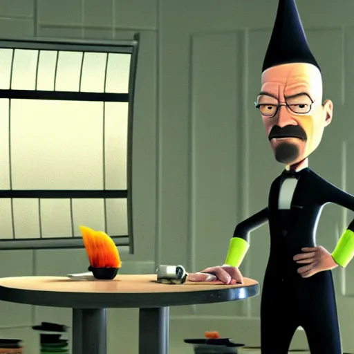 Image similar to A still of Walter White in Meet The Robinsons (2007)