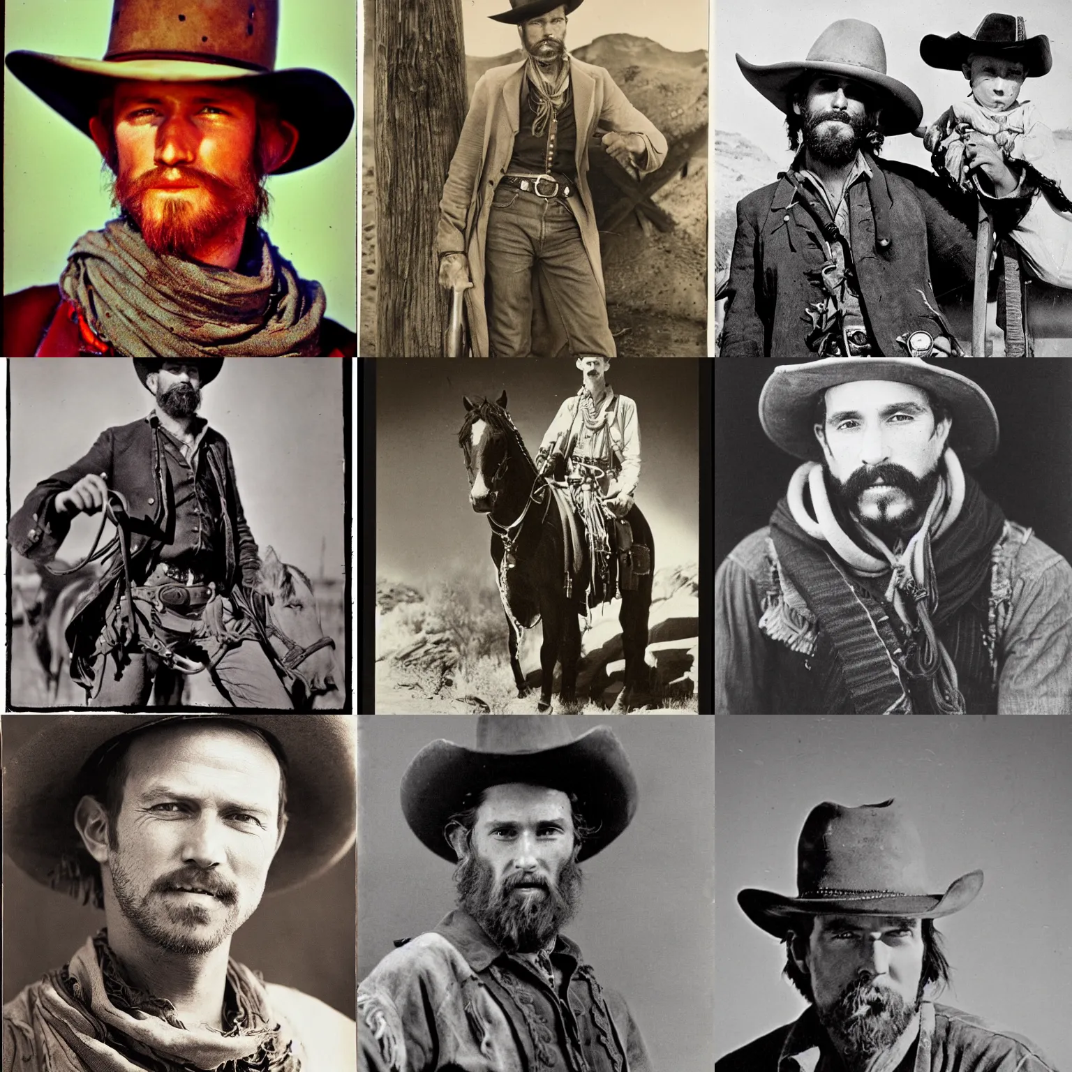 Prompt: image mark zuckerbeg very close photograph, wild west cowboy bytrue west archives