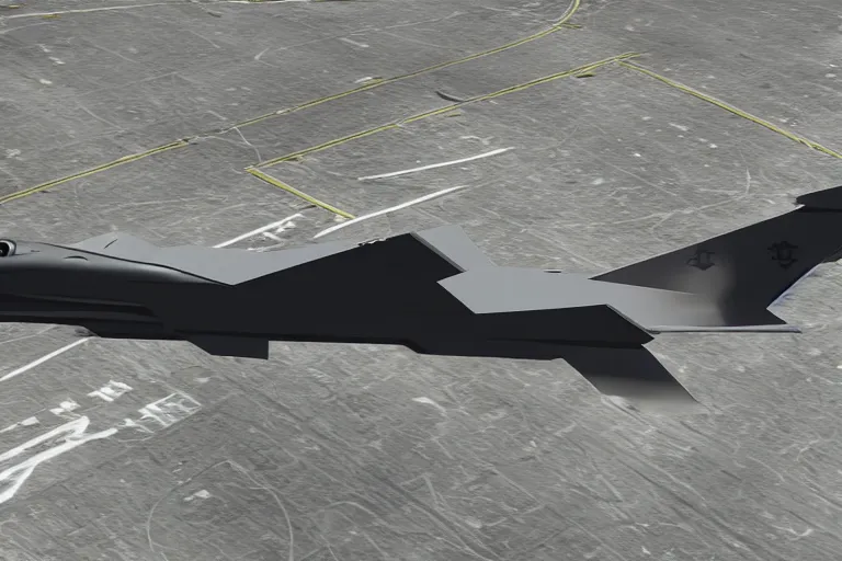 Prompt: Metal Gear style Hypersonic jet plane, stealth. symmetry, aerodynamic