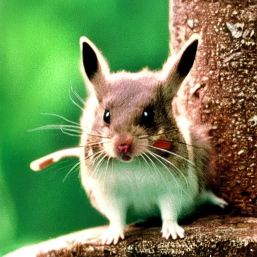 Image similar to The first pikachu (Tonitru Rattus) found in nature, circa 1992, photograph