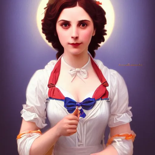 Image similar to Portrait of Elizabeth from Bioshock Infinite, art by William Adolphe Bouguereau, extremely detailed, 4K