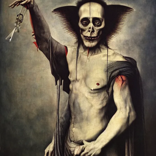 Image similar to full color hd photo of mephistopheles, octane render 4 k, by hieronymus bosch, joel peter witkin, annie liebovitz. gustave dore, hr giger, epic, artstation, cgisociety, weta, disney