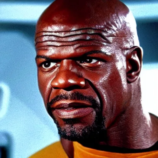 Prompt: terry crews as warf in star trek the next generation