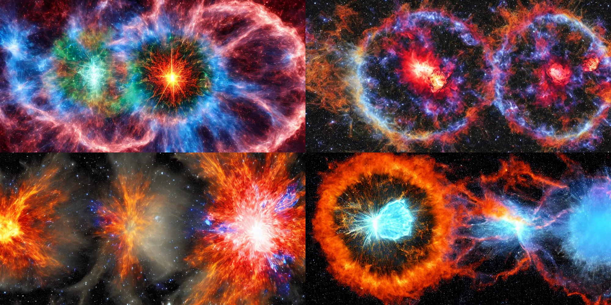 Prompt: generated image of the explosion of a supernova, highly detailed