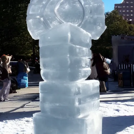 Prompt: ice sculpture of the by emma watson