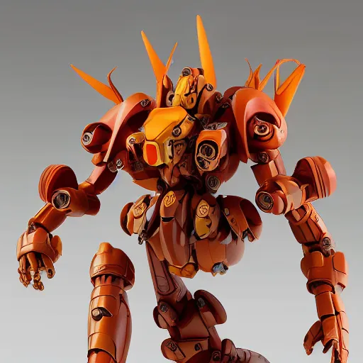 Image similar to futuristic zingiber spectabile mecha beehive ginger body, sepals forming helmet, floral details, zingiber, 8 k hd resolution, barbatos gundam with floral inlay, bandai box art, star wars, makoto kobayashi, frank gehry, raymond swanland