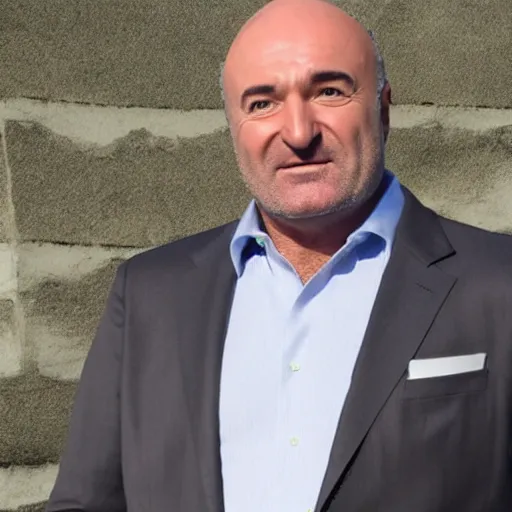 Prompt: Kevin O'Leary, wearing a beard in Shark Tank (2016)