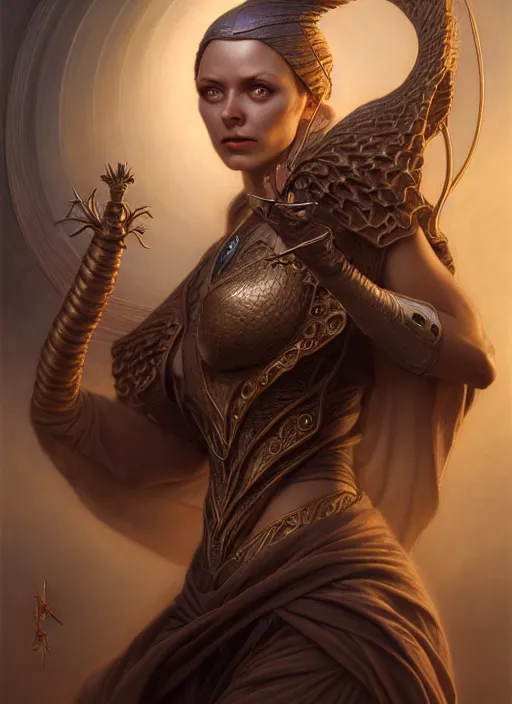 Image similar to portrait shot of a female wizard, intricate, elegant, highly detailed, centered, digital painting, artstation, concept art, smooth, sharp focus, illustration, artgerm, tomasz alen kopera, peter mohrbacher, donato giancola, joseph christian leyendecker, wlop, boris vallejo