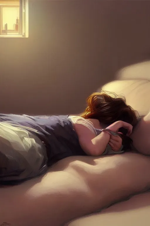Image similar to groundhog drug addict lies on the bed, realistic portrait, highly detailed, digital painting, artstation, concept art, smooth, sharp focus, illustration, cinematic lighting, art by artgerm and greg rutkowski and alphonse mucha
